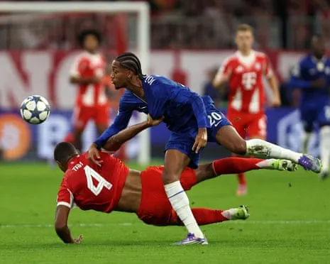 The Blues' boss rages when Bayern Munich center-back Tah avoids red card in Champions League setback